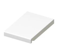 White Double Ended Flat Fascia Board - Length 5m X Width 400mm