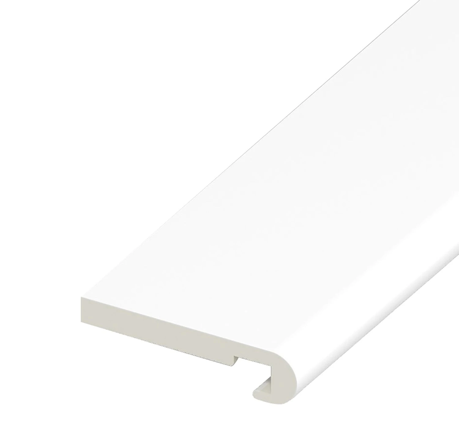 White Bull-Nosed Fascia Board - Length 5m X Width 150mm