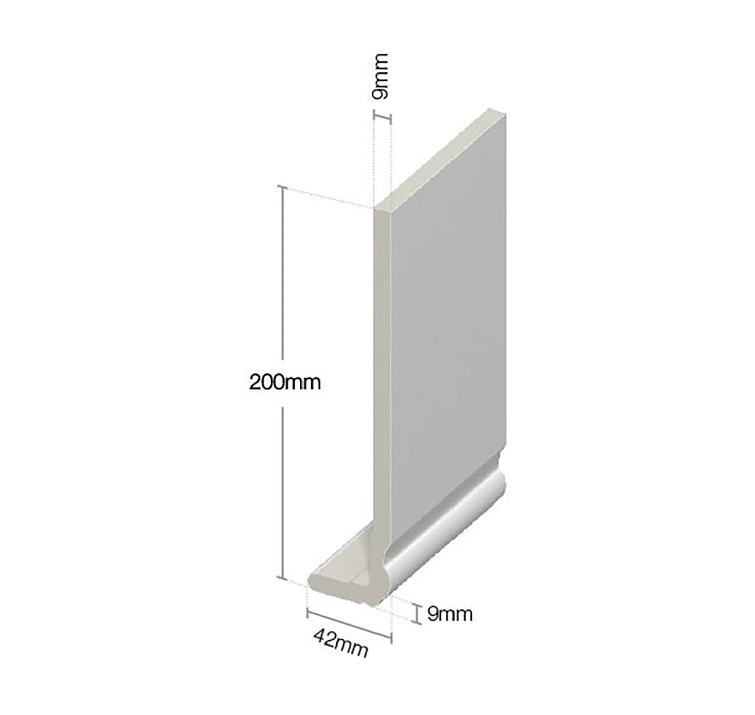 Anthracite Grey Standard Ogee Capping Board - Length 5m X Width 200mm - Image 2