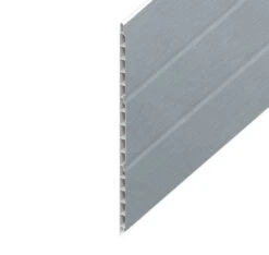 Moondust Grey Woodgrain Hollow Soffit Board - Length 5m X Width 300mm
