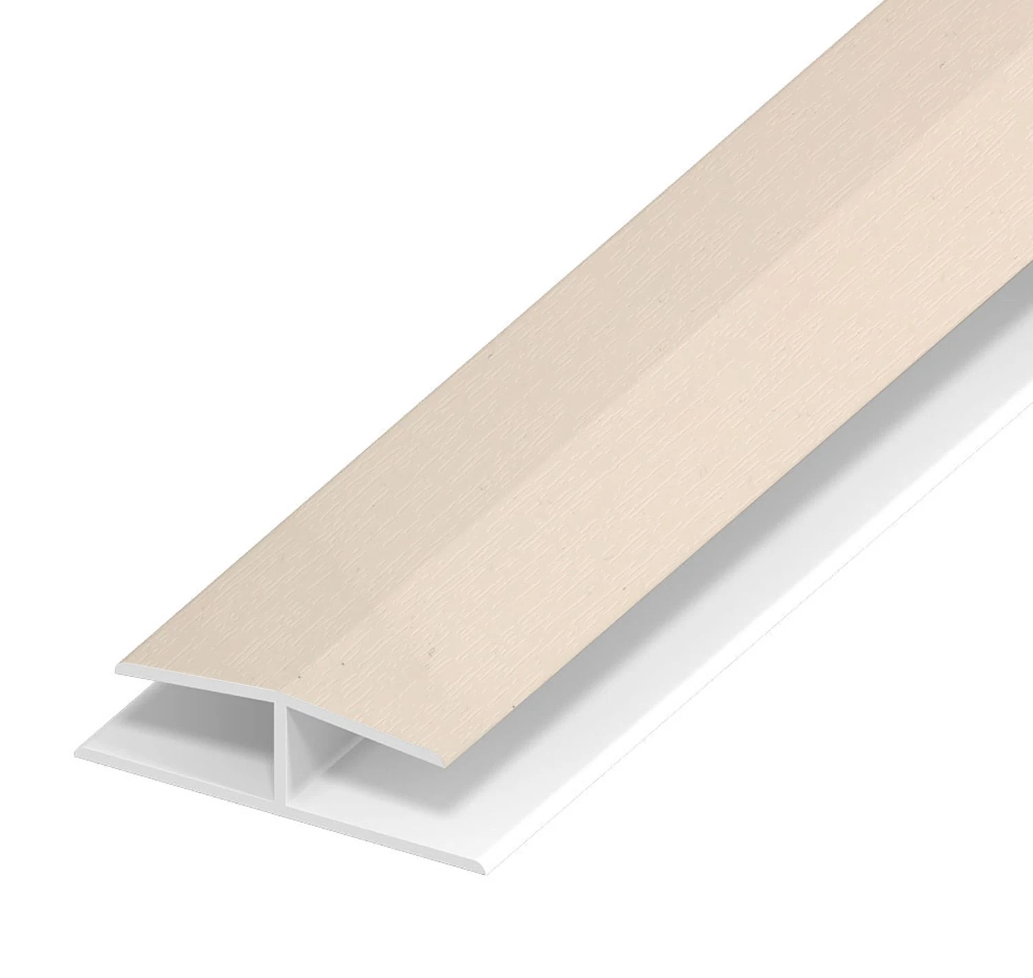 Cream White Woodgrain Panel Joint - Length 5m X Width 40mm