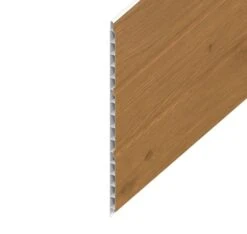 Irish Oak Woodgrain Hollow Soffit Board - Length 5m X Width 300mm