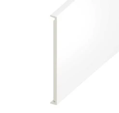 White Smooth Double Edged Fascia Board - Length 5m X Width 450mm