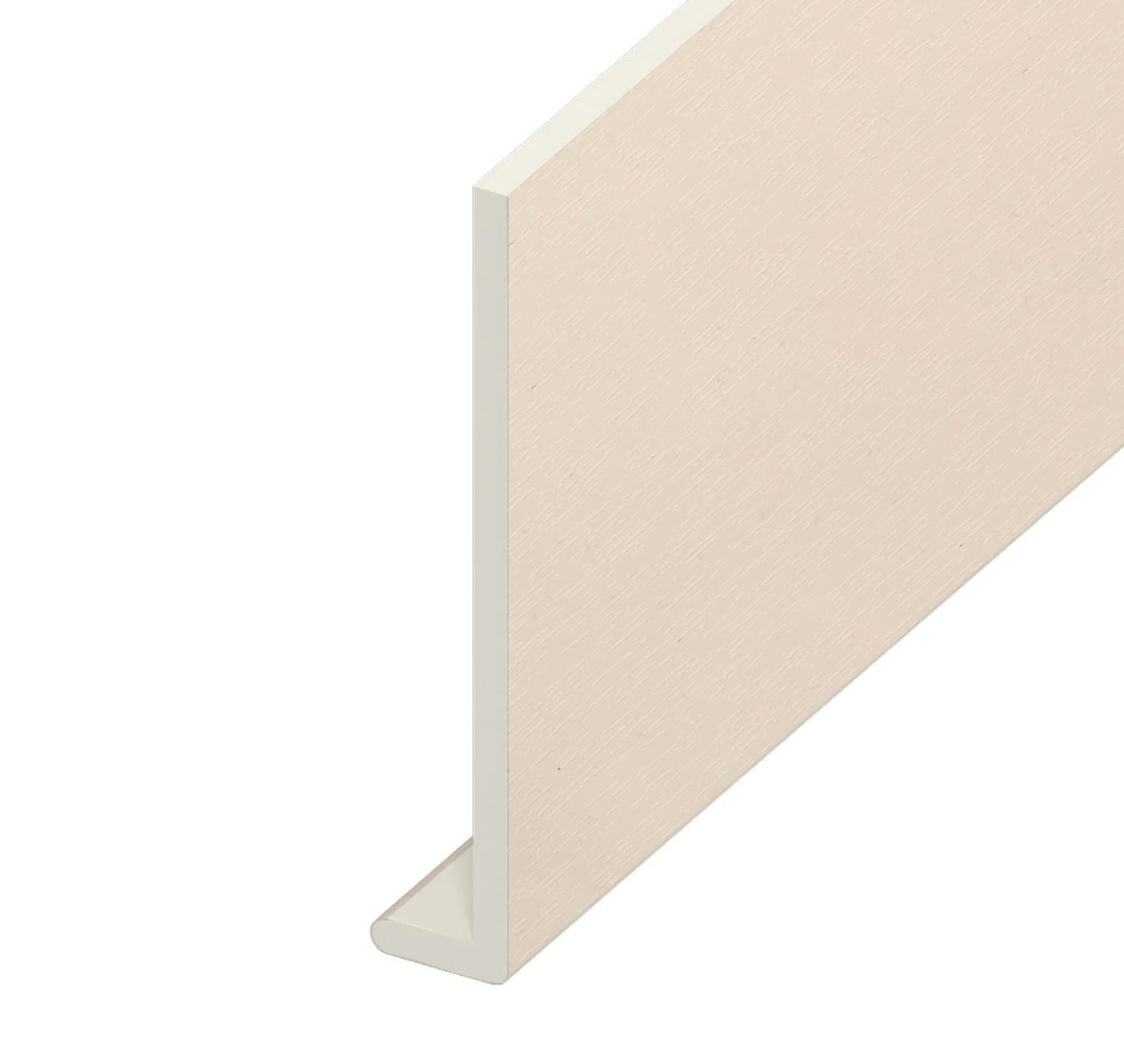 Cream White Woodgrain Capping Board - Length 5m X Width 150mm