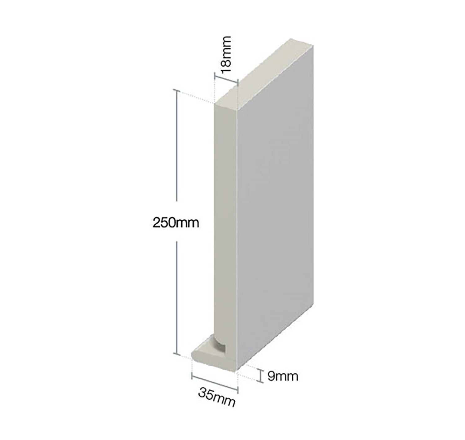 Anthracite Grey Smooth Standard Fascia Euroboard - Length 5m X Width 250mm - Image 4