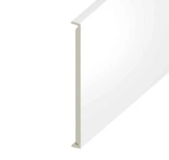 White Smooth Double Edged Fascia Board - Length 5m X Width 350mm