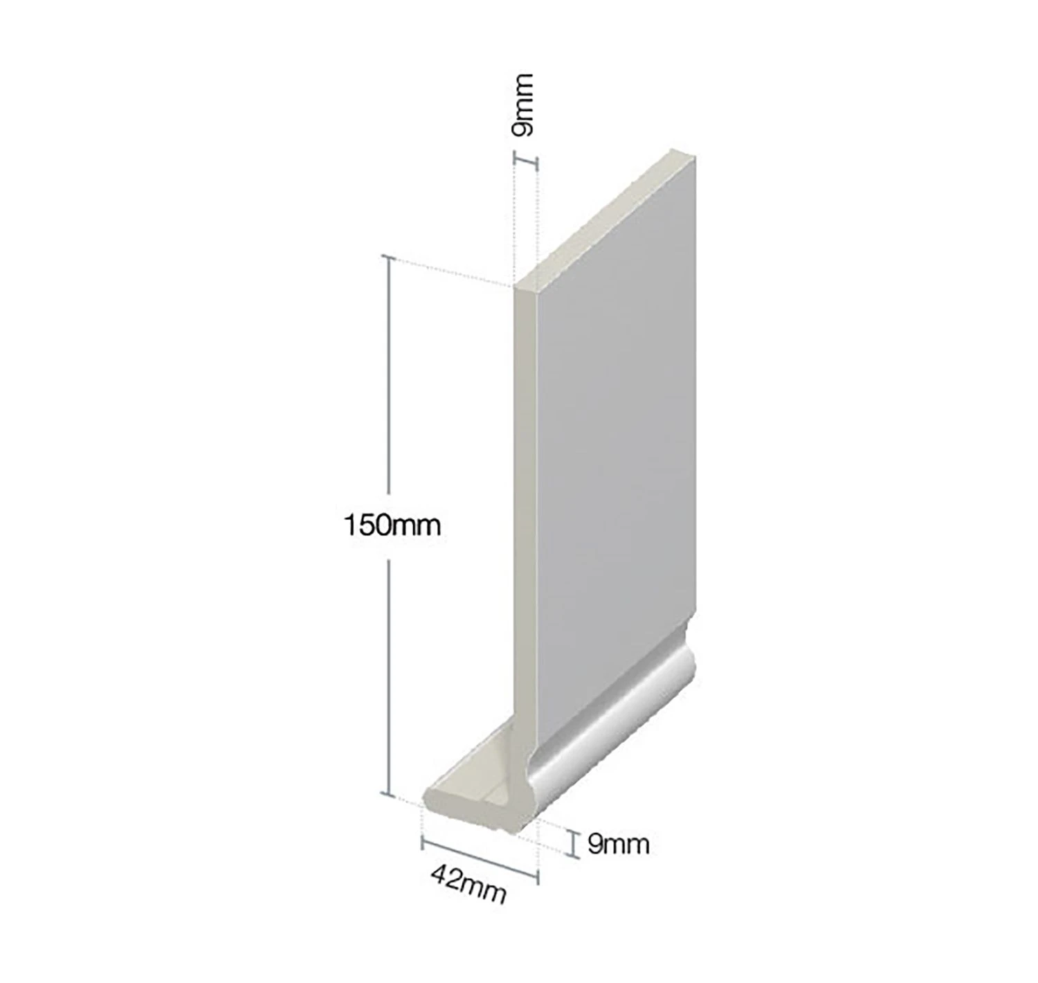 White Standard Ogee Capping Board - Length 5m X Width 150mm - Image 2