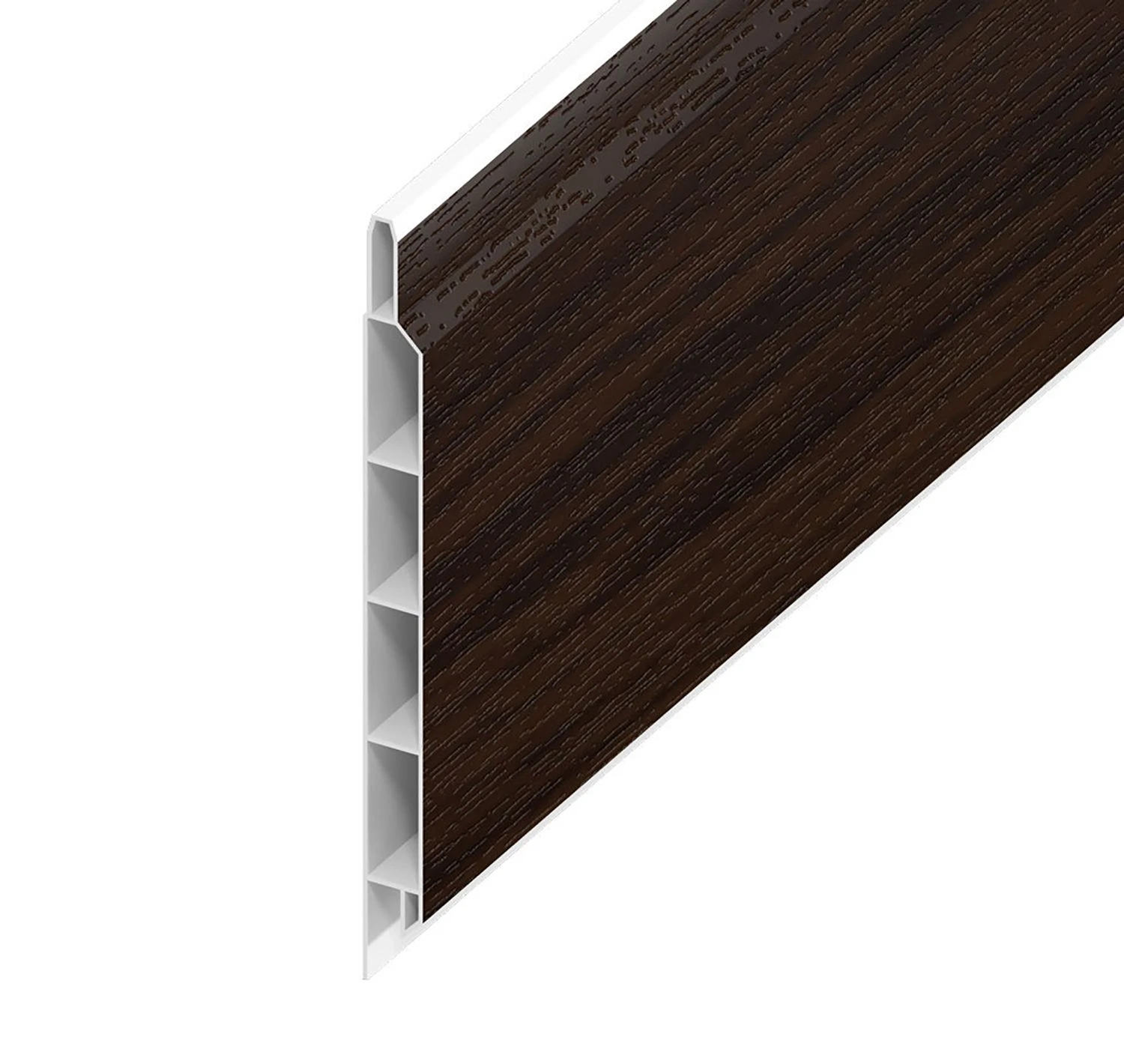 Rosewood Woodgrain Hollow Soffit Board - Length 5m X Width 100mm
