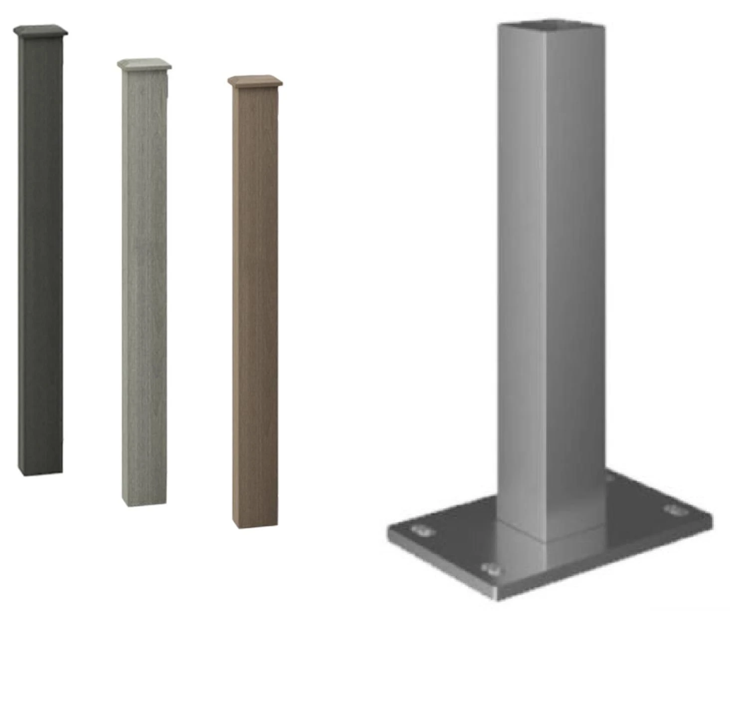 Balustrade Surface Mounted Post, Cap & Support
