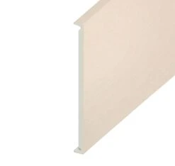 Cream White Woodgrain Double Edged Fascia Board - Length 5m X Width 450mm