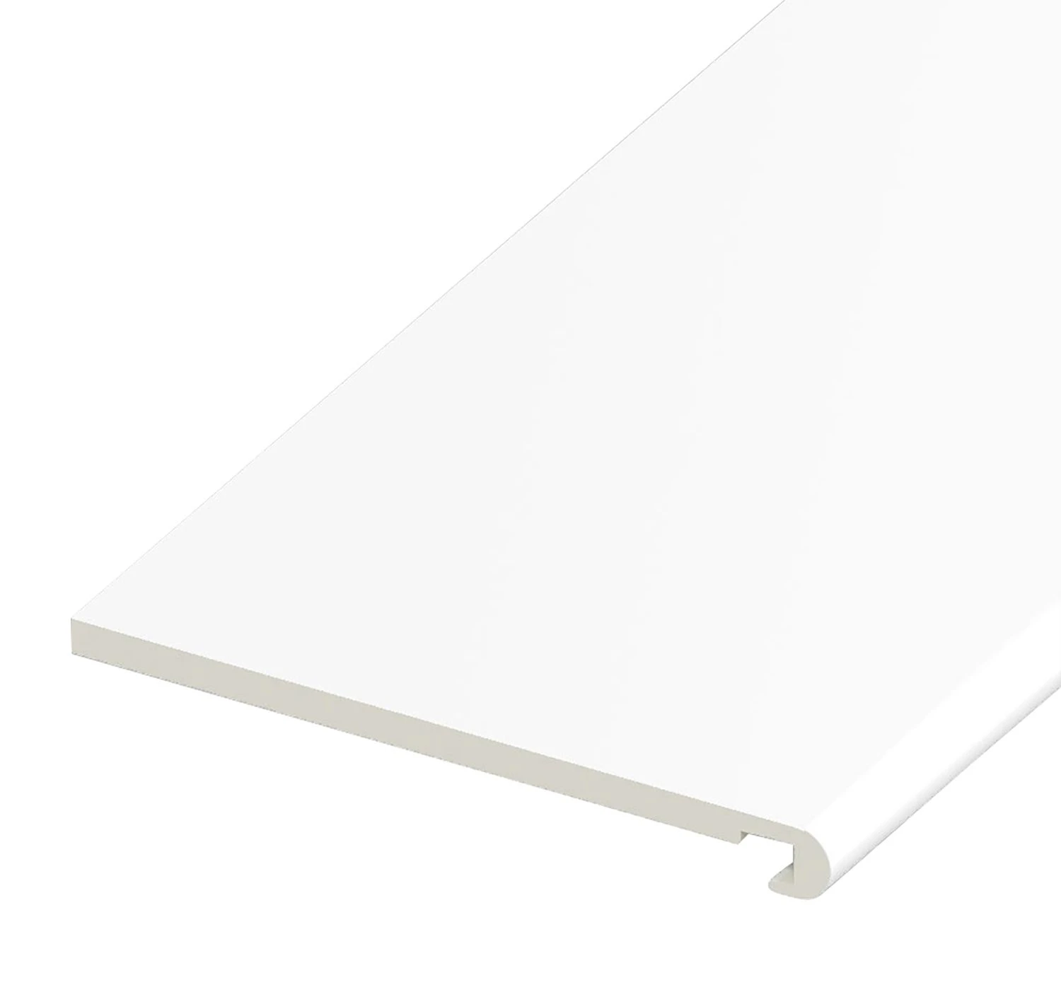 White Bull-Nosed Fascia Board - Length 5m X Width 400mm